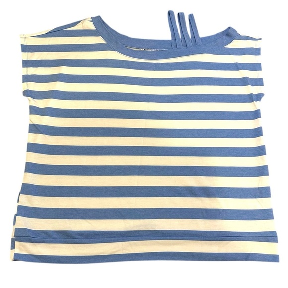 Striped Blue and White Top - Picture 1 of 7